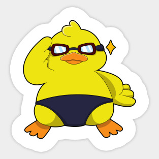 Duck with Sunglasses Sticker